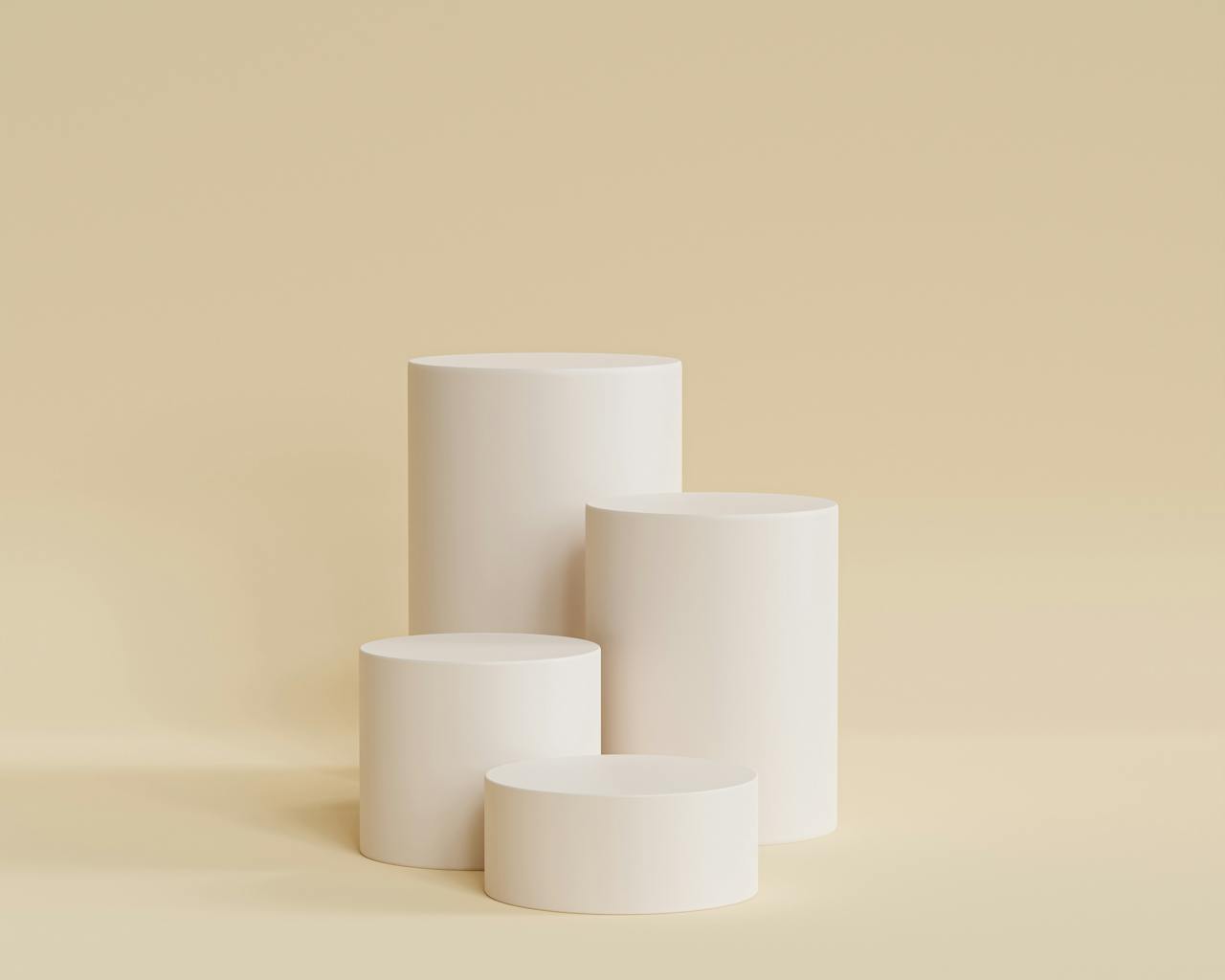 White Paper Rolls on White Table